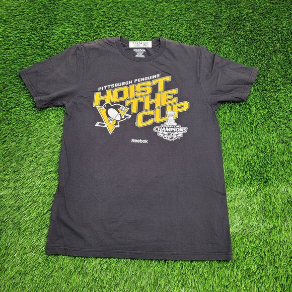 Pittsburgh Penguins Shirt Womens S/M 19x25 Black - Picture 1 of 14